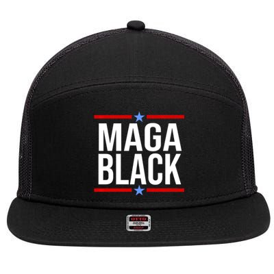 Maga Black 7 Panel Mesh Trucker Snapback Hat