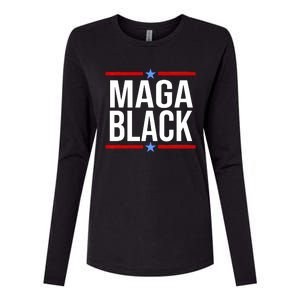 Maga Black Womens Cotton Relaxed Long Sleeve T-Shirt