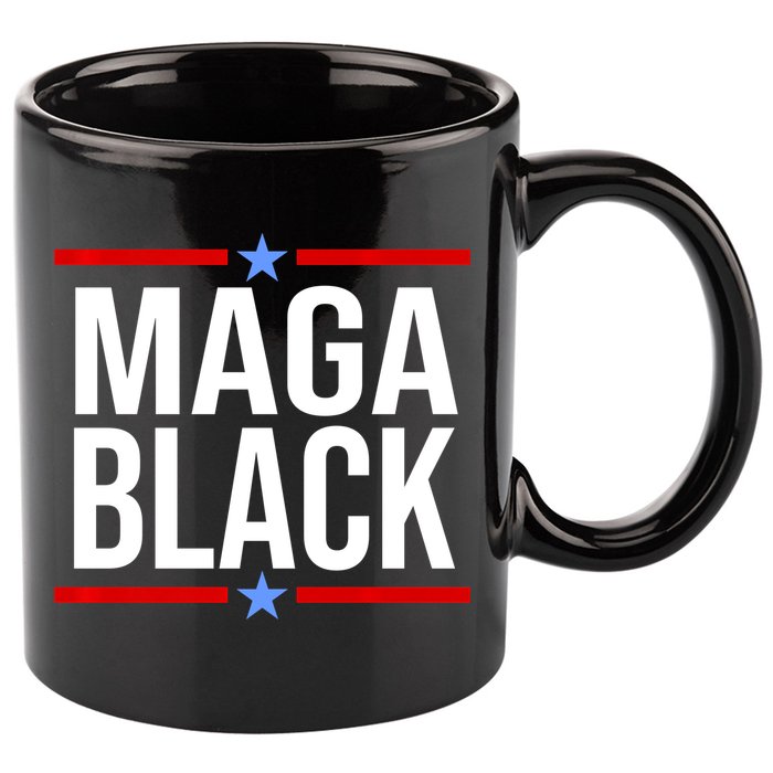 Maga Black 11oz C Handle Ceramic Mug