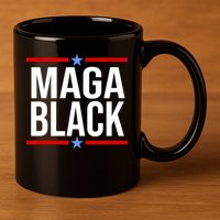 Maga Black 11oz C Handle Ceramic Mug