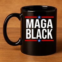 Maga Black 11oz C Handle Ceramic Mug