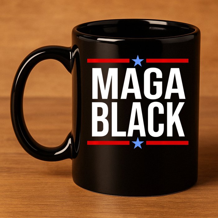 Maga Black 11oz C Handle Ceramic Mug