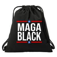 Maga Black Drawstring Bag