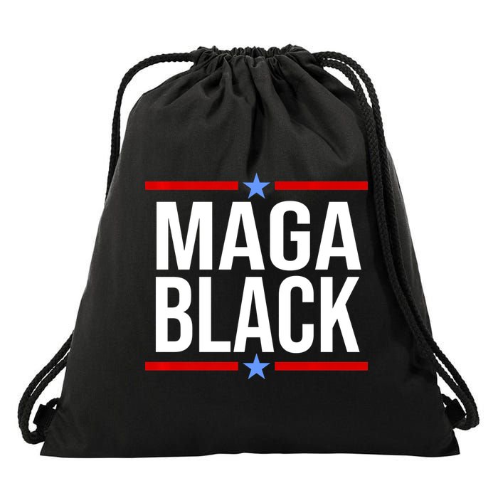 Maga Black Drawstring Bag