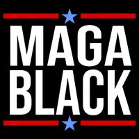Maga Black Drawstring Bag
