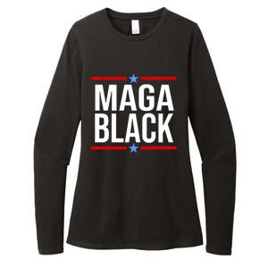 Maga Black Womens CVC Long Sleeve Shirt