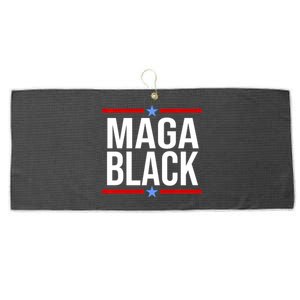 Maga Black Large Microfiber Waffle Golf Towel