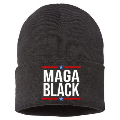 Maga Black Sustainable Knit Beanie