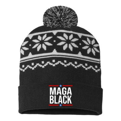 Maga Black USA-Made Snowflake Beanie