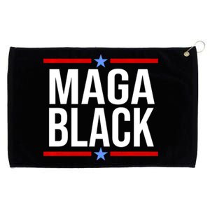 Maga Black Grommeted Golf Towel