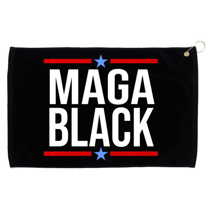 Maga Black Grommeted Golf Towel