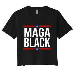 Maga Black Women's Crop Top Tee