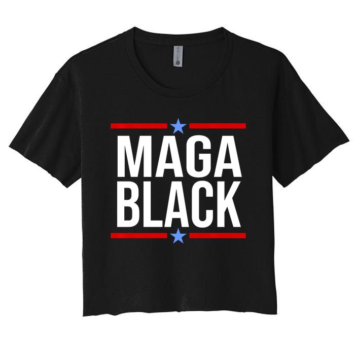 Maga Black Women's Crop Top Tee