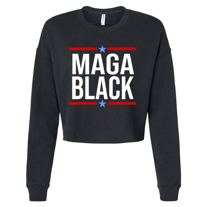 Maga Black Cropped Pullover Crew