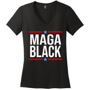 Maga Black Women's V-Neck T-Shirt