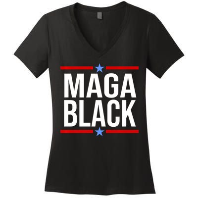 Maga Black Women's V-Neck T-Shirt