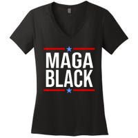 Maga Black Women's V-Neck T-Shirt