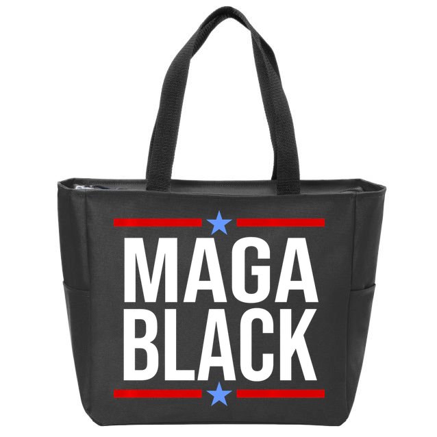 Maga Black Zip Tote Bag