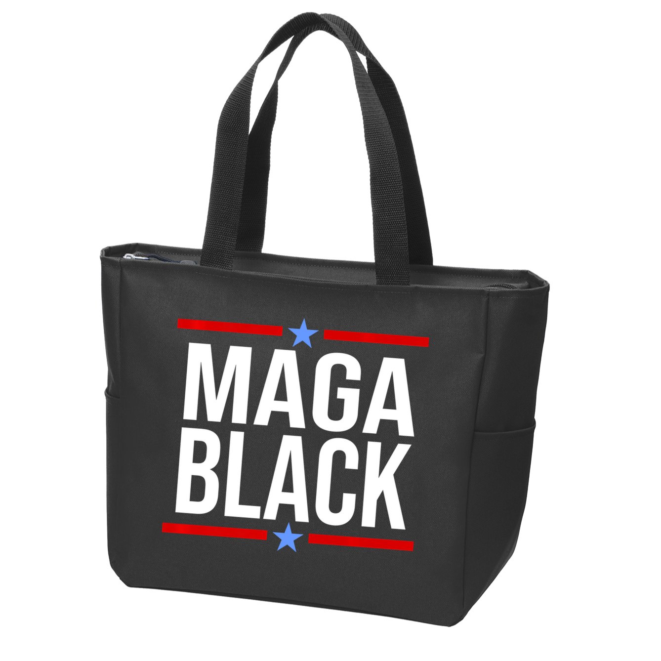 Maga Black Zip Tote Bag