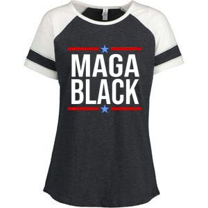 Maga Black Enza Ladies Jersey Colorblock Tee