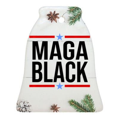 Maga Black Ceramic Bell Ornament