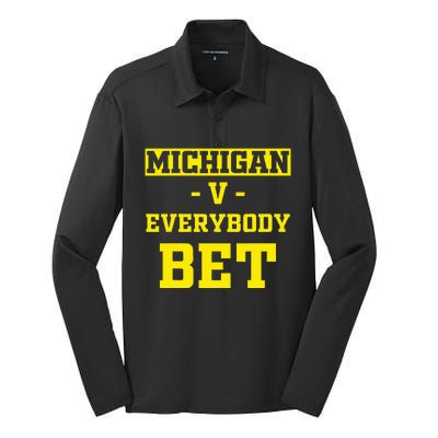 Michigan BET  Michigan BET  Silk Touch Performance Long Sleeve Polo