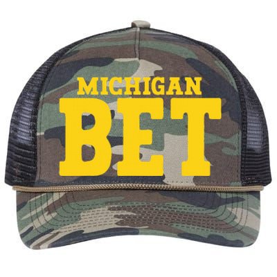 Michigan Bet Retro Rope Trucker Hat Cap