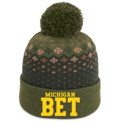 Michigan Bet The Baniff Cuffed Pom Beanie