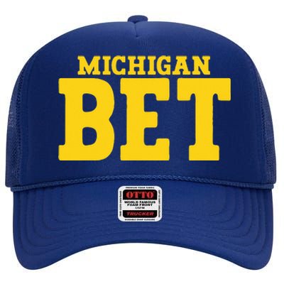 Michigan Bet High Crown Mesh Back Trucker Hat