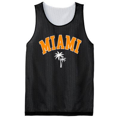 Miami Beach Mia Florida Palm Trees Usa College Font Mesh Reversible Basketball Jersey Tank