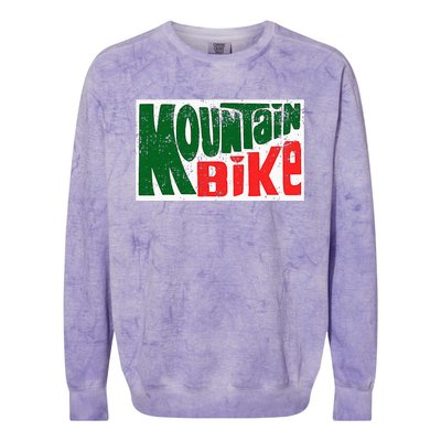 Mountain Bike Mtb Cycling Riding In Morning Dew Colorblast Crewneck Sweatshirt