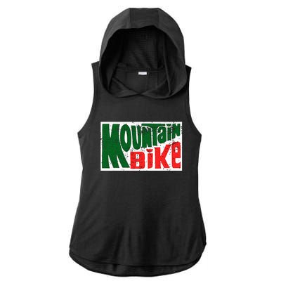 Mountain Bike Mtb Cycling Riding In Morning Dew Ladies PosiCharge Tri-Blend Wicking Draft Hoodie Tank