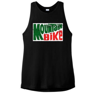 Mountain Bike Mtb Cycling Riding In Morning Dew Ladies PosiCharge Tri-Blend Wicking Tank