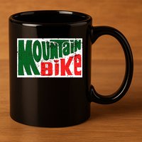 Mountain Bike Mtb Cycling Riding In Morning Dew 11oz C Handle Ceramic Mug