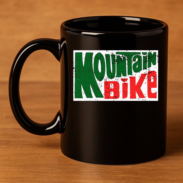 Mountain Bike Mtb Cycling Riding In Morning Dew 11oz C Handle Ceramic Mug