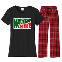 Mountain Bike Mtb Cycling Riding In Morning Dew Women's Flannel Pajama Set