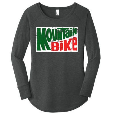 Mountain Bike Mtb Cycling Riding In Morning Dew Women's Perfect Tri Tunic Long Sleeve Shirt