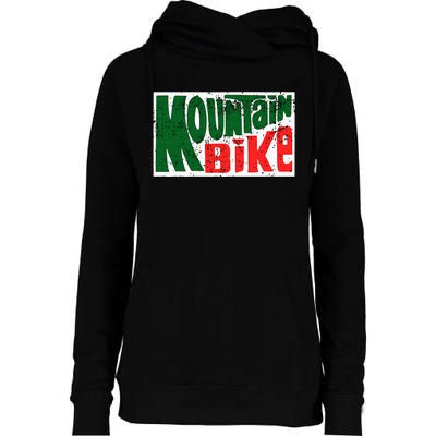 Mountain Bike Mtb Cycling Riding In Morning Dew Womens Funnel Neck Pullover Hood