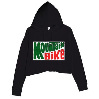 Mountain Bike Mtb Cycling Riding In Morning Dew Crop Fleece Hoodie