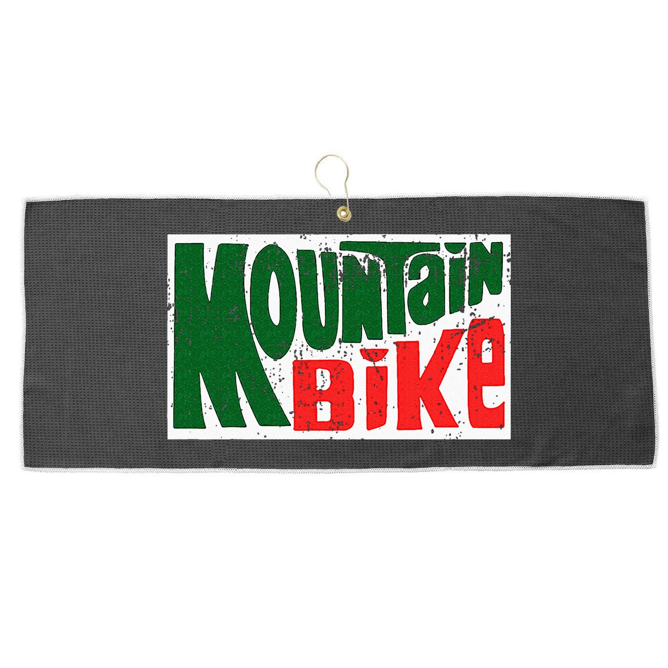 Mountain Bike Mtb Cycling Riding In Morning Dew Large Microfiber Waffle Golf Towel