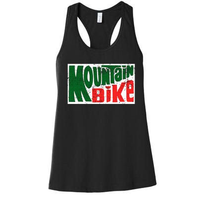 Mountain Bike Mtb Cycling Riding In Morning Dew Women's Racerback Tank