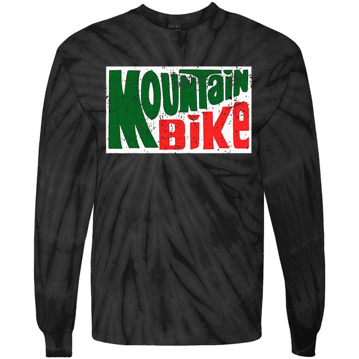 Mountain Bike Mtb Cycling Riding In Morning Dew Tie-Dye Long Sleeve Shirt