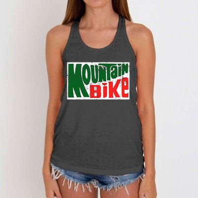 Mountain Bike Mtb Cycling Riding In Morning Dew Women's Knotted Racerback Tank