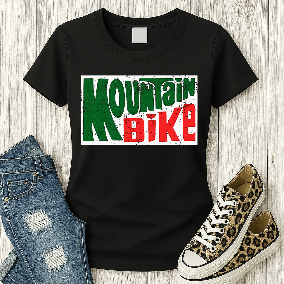 Mountain Bike Mtb Cycling Riding In Morning Dew Womens T-Shirt