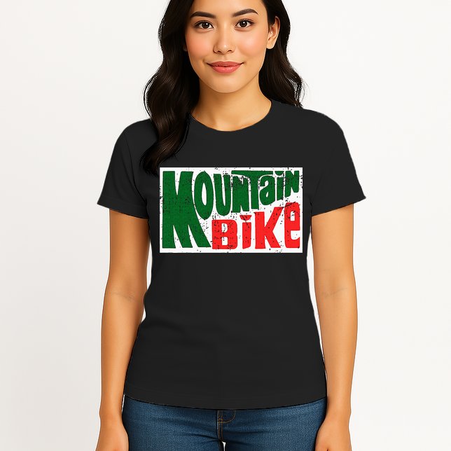 Mountain Bike Mtb Cycling Riding In Morning Dew Womens T-Shirt