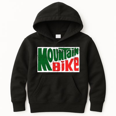 Mountain Bike Mtb Cycling Riding In Morning Dew Kids Hoodie