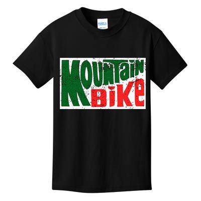Mountain Bike Mtb Cycling Riding In Morning Dew Kids T-Shirt