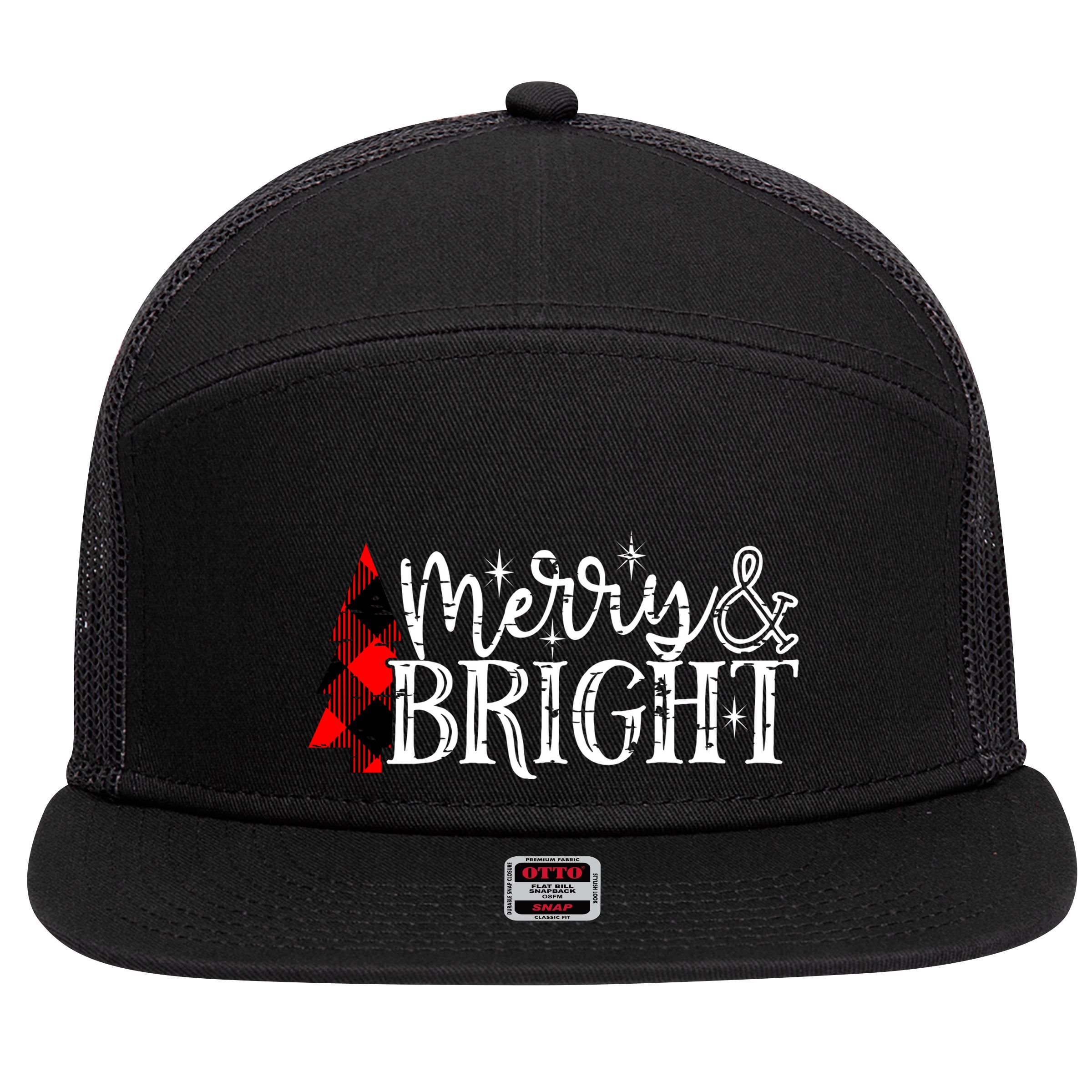Merry & Bright 7 Panel Mesh Trucker Snapback Hat