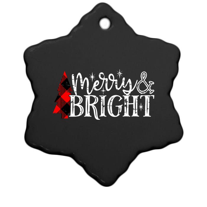 Merry & Bright Ceramic Star Ornament