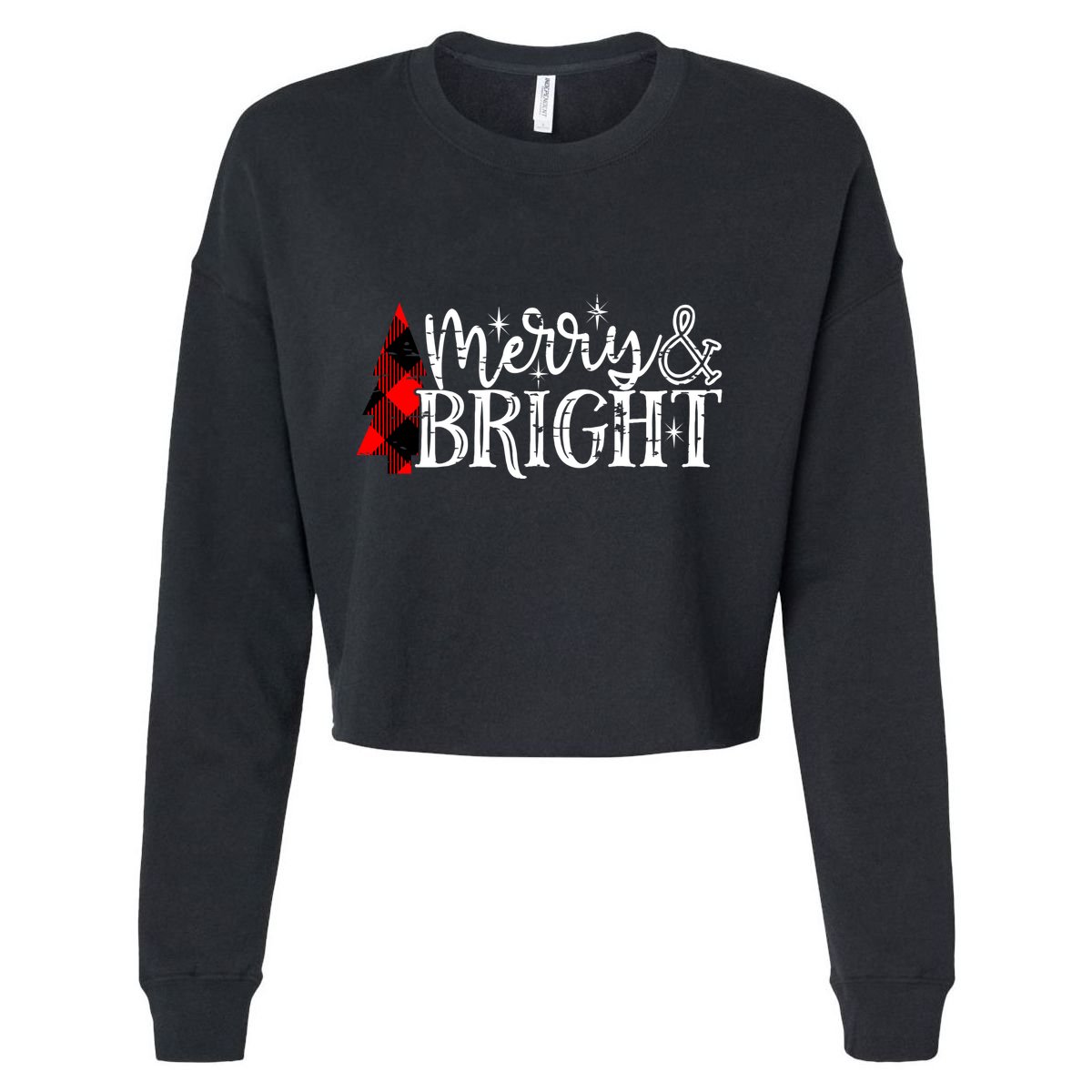 Merry & Bright Cropped Pullover Crew